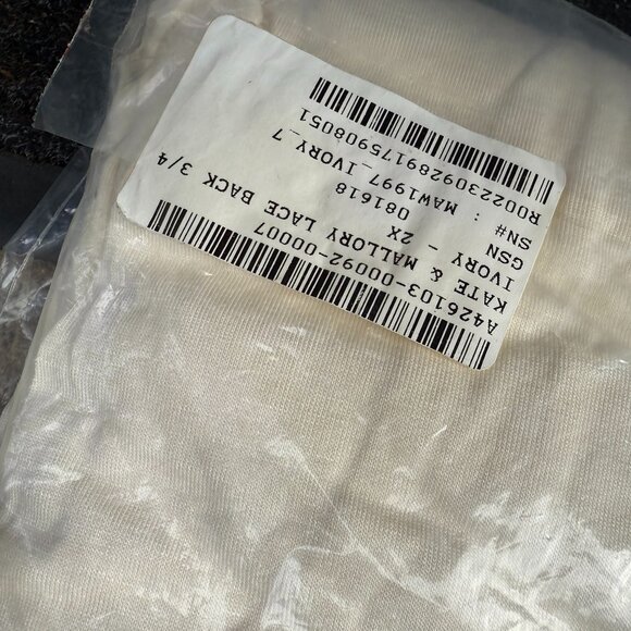 Kate & Mallory Lace Back 3/4 Sleeve Ivory Pullover Top Women's Plus Size 2X NWT - Picture 5 of 13